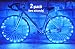 LED "BikeStrings" (BluePair) - Flexible bright MicroLED bicycle light strings - Dazzling display - Light up your bike! Cast light all around you. Be safe. Be visible. Be seen.