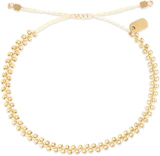 Goldie Woven Seed Bead Bracelet - Precision-Strung Beads, Premium Accents - Lobster Clasp with Extender