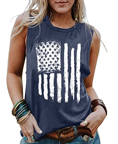 Patriotic Shirts For Women American Flag Tank Top Women Red White And Blue Shirts For Women #TOP9