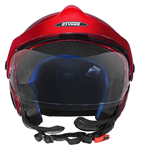 Image of Studds Marshall Open Face Helmet (Cherry Red, L)