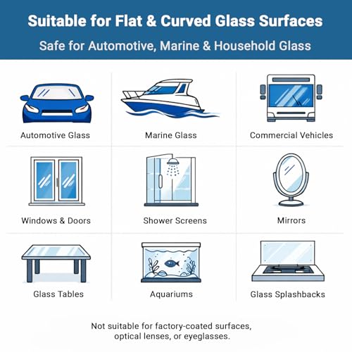 Image of GLASS POLISH DIY Glass Scratch Removal Deluxe Kit 2 inch & 3 inch - Effective Glass Polishing with Drill or Polisher, Repairs Deep Scratches, Removes Surface Damage and Restores Original Clarity & Shine