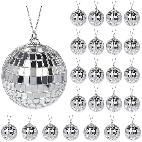 40 Stück Mini Discokugeln – In 4 Größen (2,2–5 Cm), Verspiegelt, Für Kuchendekoration, Partys & Deko