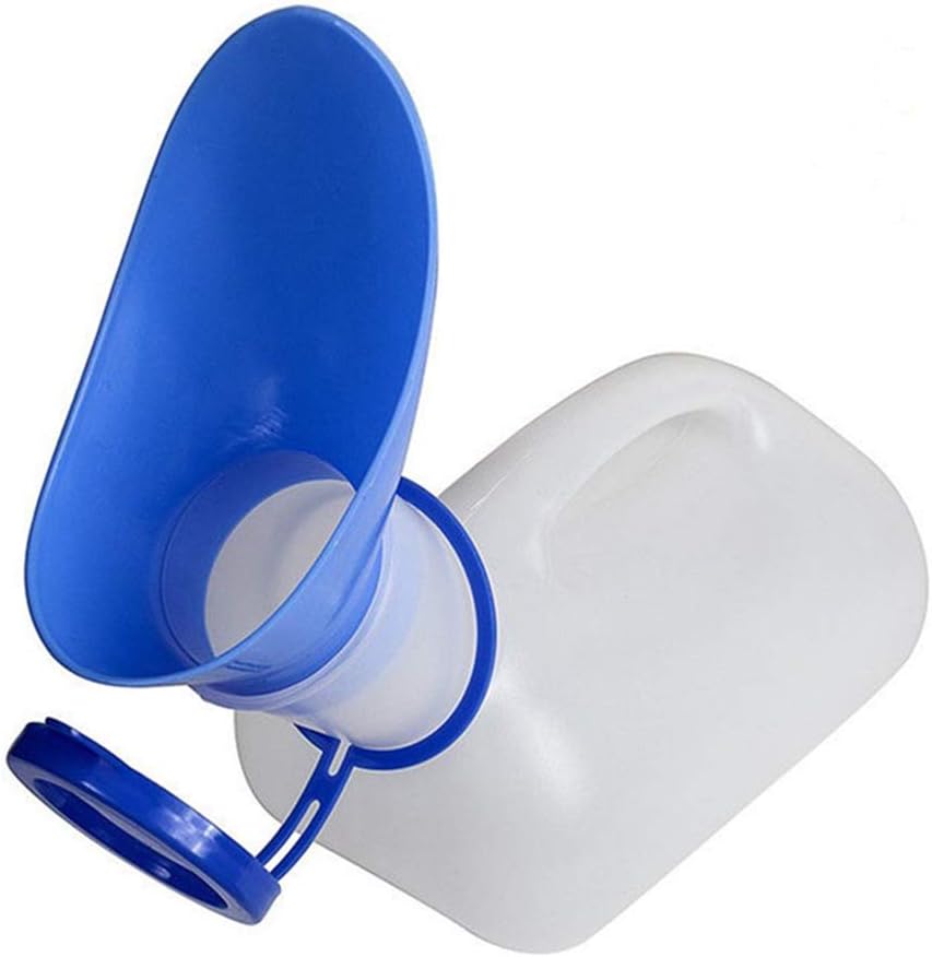 Unisex Potty Urinal for Car, Toliet Urinal for Men and Women, Bedpans Pee Bottle with a Lid and Funnel, Mobile Toilet Portable Urinal for Car, Old Man, Child and Diabetes for Camping Outdoor Travel