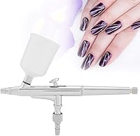 Vista 9 de Kit de aerógrafo de doble acción, pistola de pintura de gran capacidad de 0.020 in para arte de pasteles de uñas, cuerpo (0.020 in)