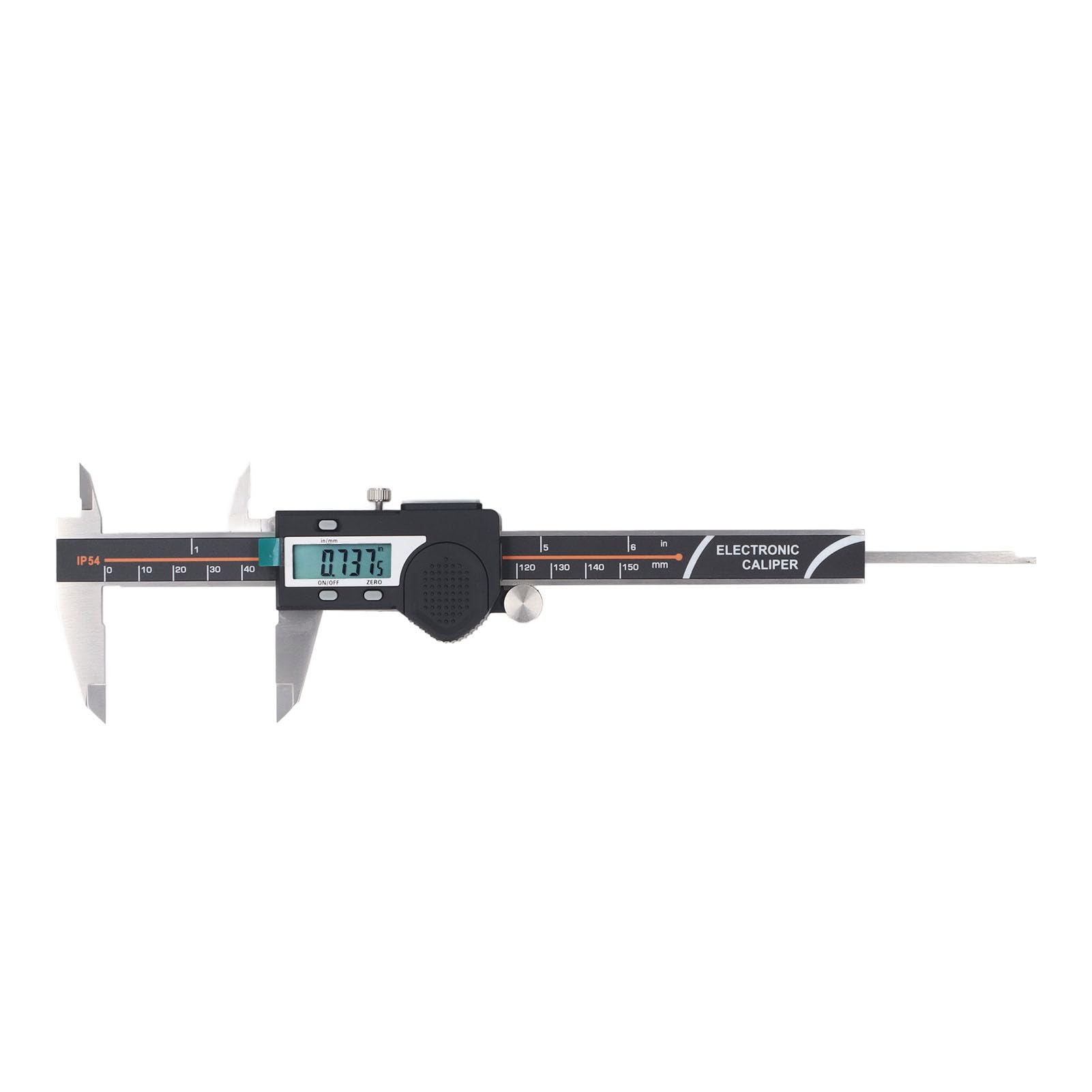 Calibrador con pantalla digital, calibrador a vernier electrónico LCD, herramienta de medición de acero inoxidable con IP54, rango de 0 150 mm para entornos industriales y hostiles