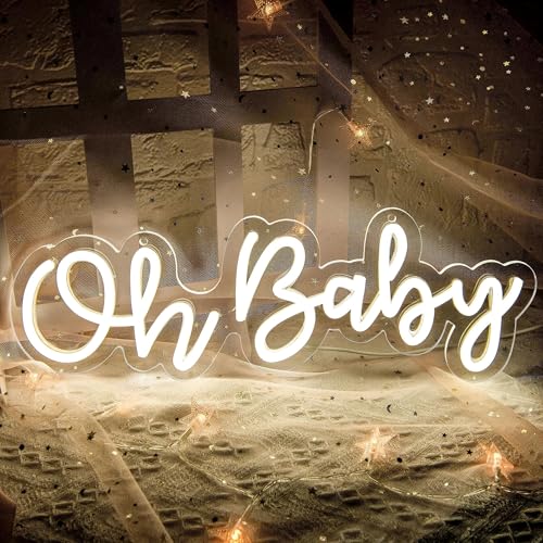 Oh Baby Neon Sign for Wall Decor Oh Baby Neon Light for Birthday Backdrop