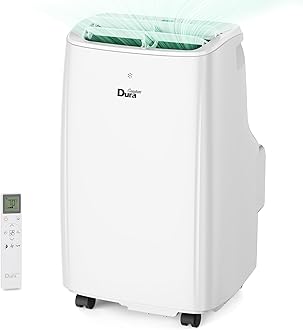 DuraComfortPortable Air Conditioners,10000 BTU(Ashrae) /6,300 BTU (SACC), Cooling,Dehumidifier,Fan Mode,Up to 250 Sq.Ft,Suitable for compact rooms,White