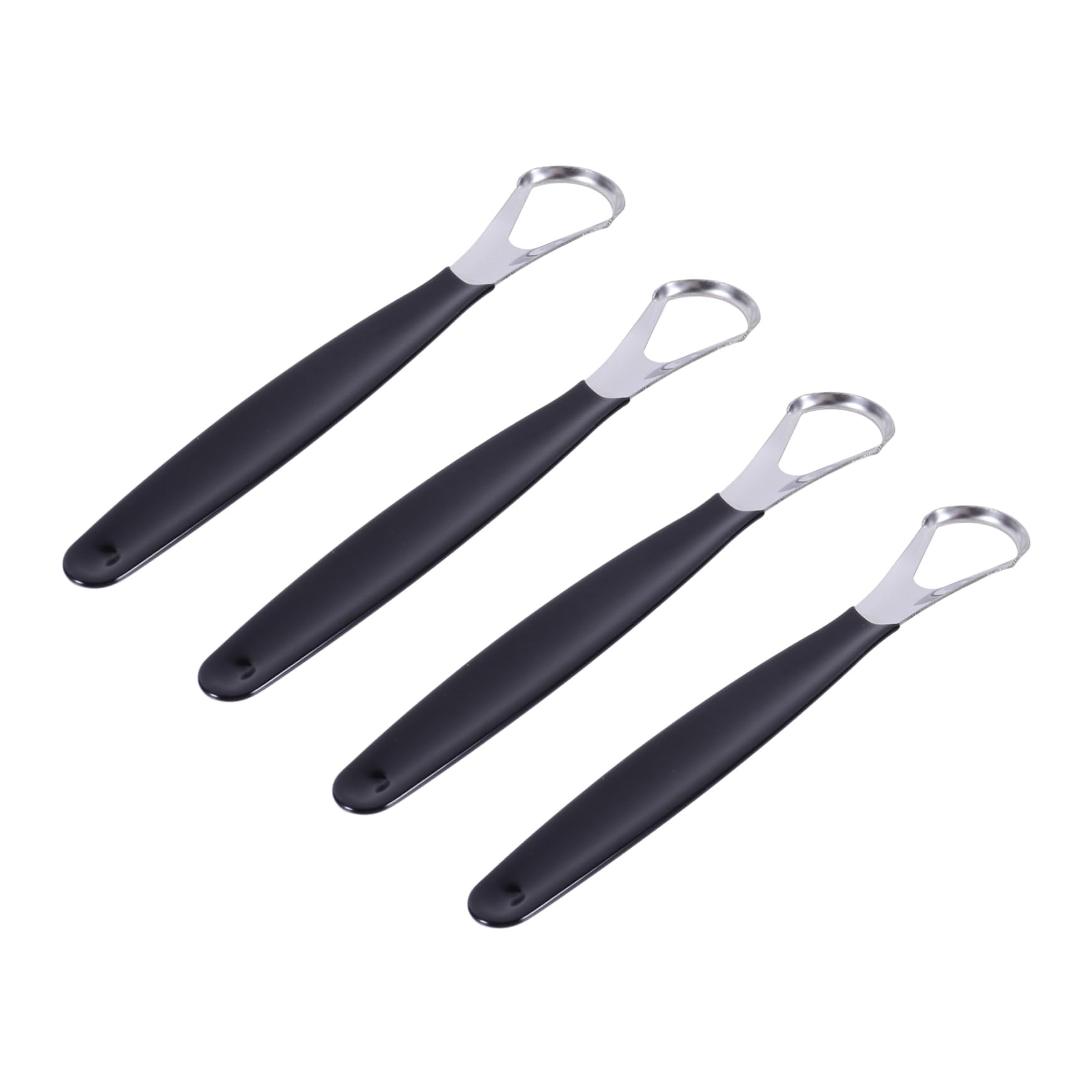 FOMIYES 4Pcs Stainless Steel Ergonomic Oral Device for Fresh Breath Durable Scraper for Daily Oral Care