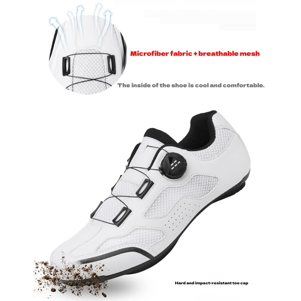 Scarpe da Ciclismo per Uomo E Donna, Scarpe da Mountain Bike MTB con Allacciatura Rotazionale, Scarpe da Bici Antiscivolo per Indoor E Outdoor, Sportive Unisex