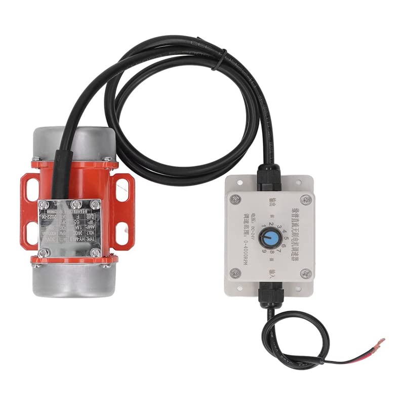 30W Concrete Vibrator, 4000RPM Electric Vibrating Motor With Speed Controller & Adjustable Exciting Force - (Speed(RPM): 4000RPM, Voltage(V): 24V)