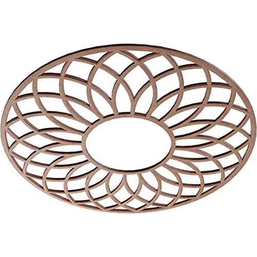 Image of Ekena Millwork 20 inchOD x 6 7 /8 inchID x 3 /8 inchT Cannes Wood Fretwork Pierced Ceiling Medallion, Wood (Paint Grade)