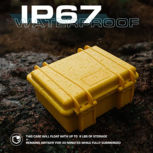 Seahorse 300 Fp1 Heavy Duty Single Pistol Case - Tsa Approved / Mil Spec / Ip67 Waterproof / Usa Made For Firearms, Pistols, Handguns; Stores 1 Pistol And 1 Magazine (Orange) #TOP2