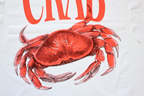 Tidi Products 313-100Pack Disposable Plastic Crab Bib, 1" Height, 12" Width, 12" Length (Pack Of 100) #TOP3