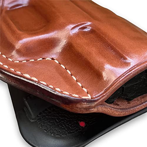 Premium Leather Owb Paddle Holster With Open Top Fits, Walther Ccp 9Mm 3.54’’Bbl, Right Hand Draw, Brown Color #1227# #TOP3
