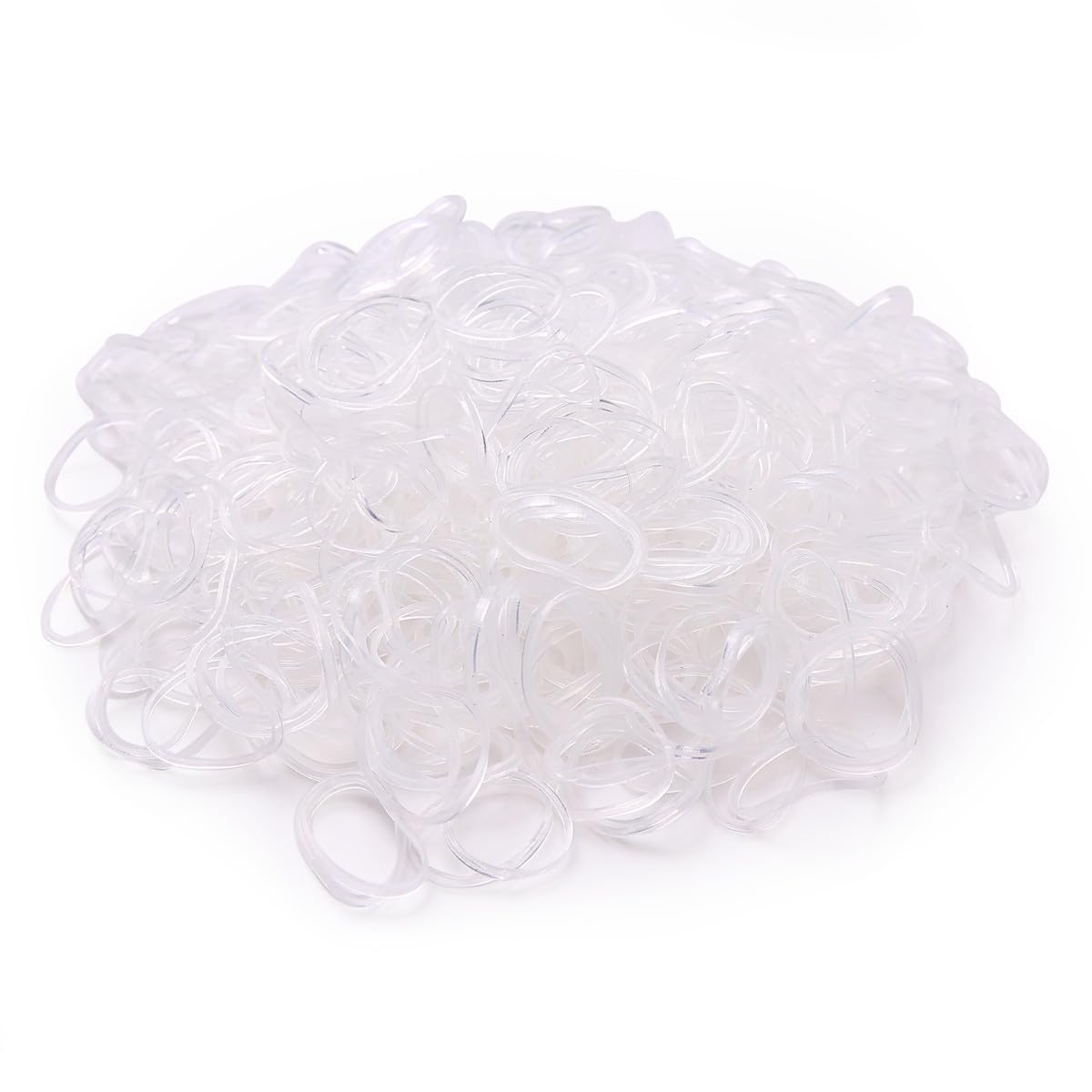 3200 Pcs Elastic Rubber Bands Small Hair Ties Hair Rubber Mini Hair Bands Hair Elastics Tiny Soft Holder Ponytails for Girls (Clear)