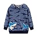 Akyzic Baby Boys Shark Hoodie Sweatshirt Toddler Long Sleeve Cotton Pullover Shirts Kids Winter Warm Sweater Tops shark-8222-2T