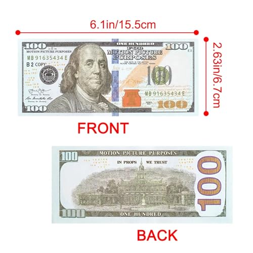 Image of Dollar Money Prank Toys for Kids 100Pcs Coupons Dummy Doller Currency Notes for Boy | Girl Learning & Education Baby Money Toys Multicolor Nakli pese or Playing Fake Money Notes Birthday Gift