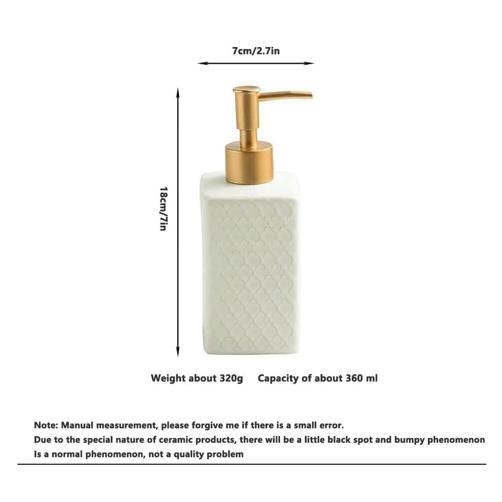 Dispenser di sapone da appoggio Dispenser di sapone con testa della pompa dorata opaca for cucina, bagno, nuova casa a prezzi Complementi d'arredo e accessori(C)