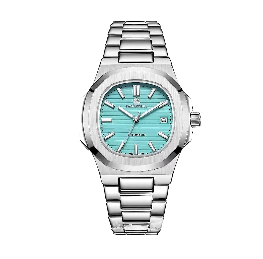 Reloj casual de acero cuadrado para hombre, con calendario, mecánico, automático, Tiktok