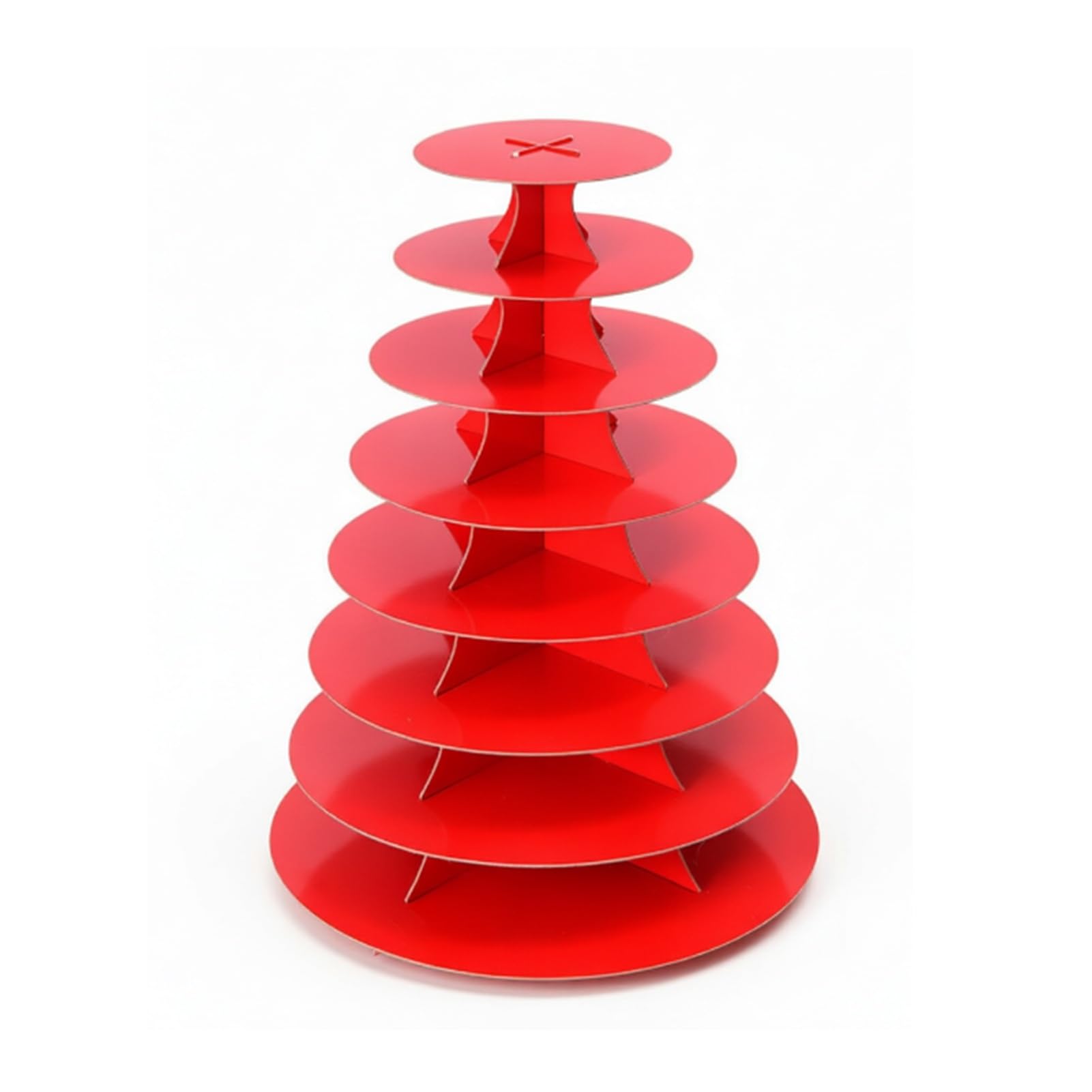 Générique Présentoir À Desserts À 3/5/6/7/8/9/10 Niveaux, Grand Support De Présentation De Gâteaux, Capacité De Charge De 60 Kg, For Décoration De Fête Et De Mariage(Red,8-tier)