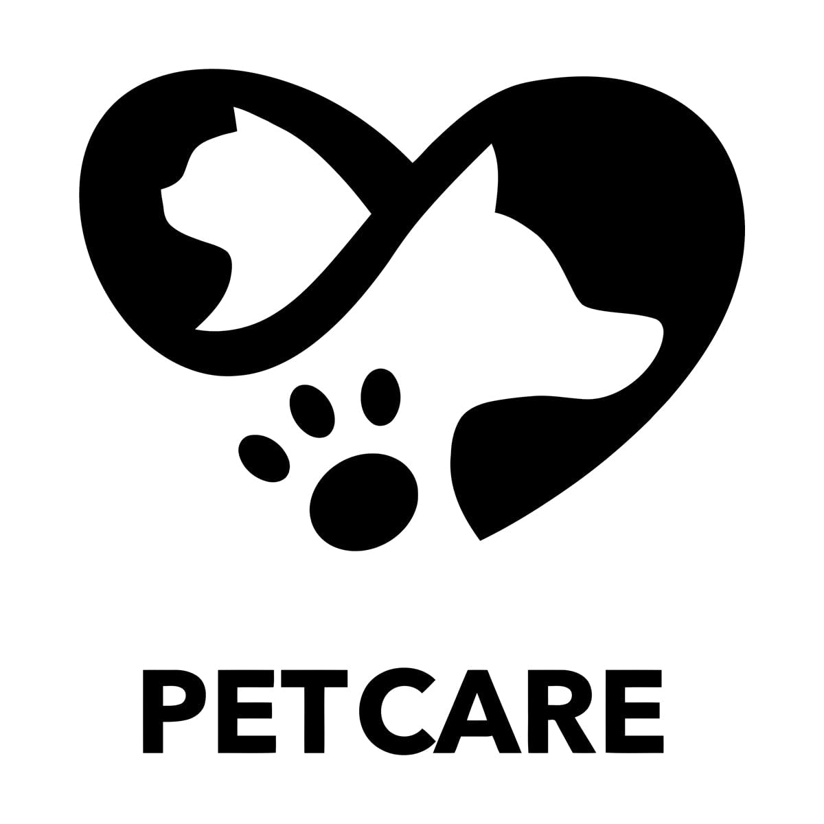 Wall Decals Paster Paper Pet Care Love Friendship Animals Dog Cat 36x38.3cm Can Modify and add Information Small Black