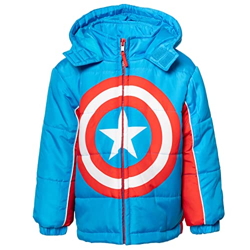 Image of Marvel Hooded Zip-Up Puffer Jacket Toddler to Big Kid