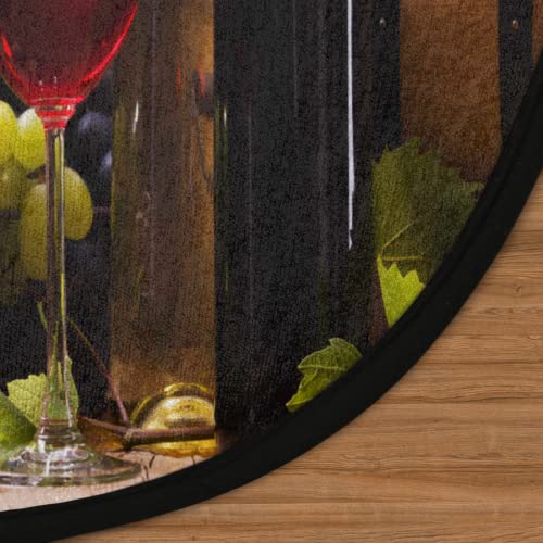 Tapete Redondo Decorativo de Vid, 5 pies miniatura 3
