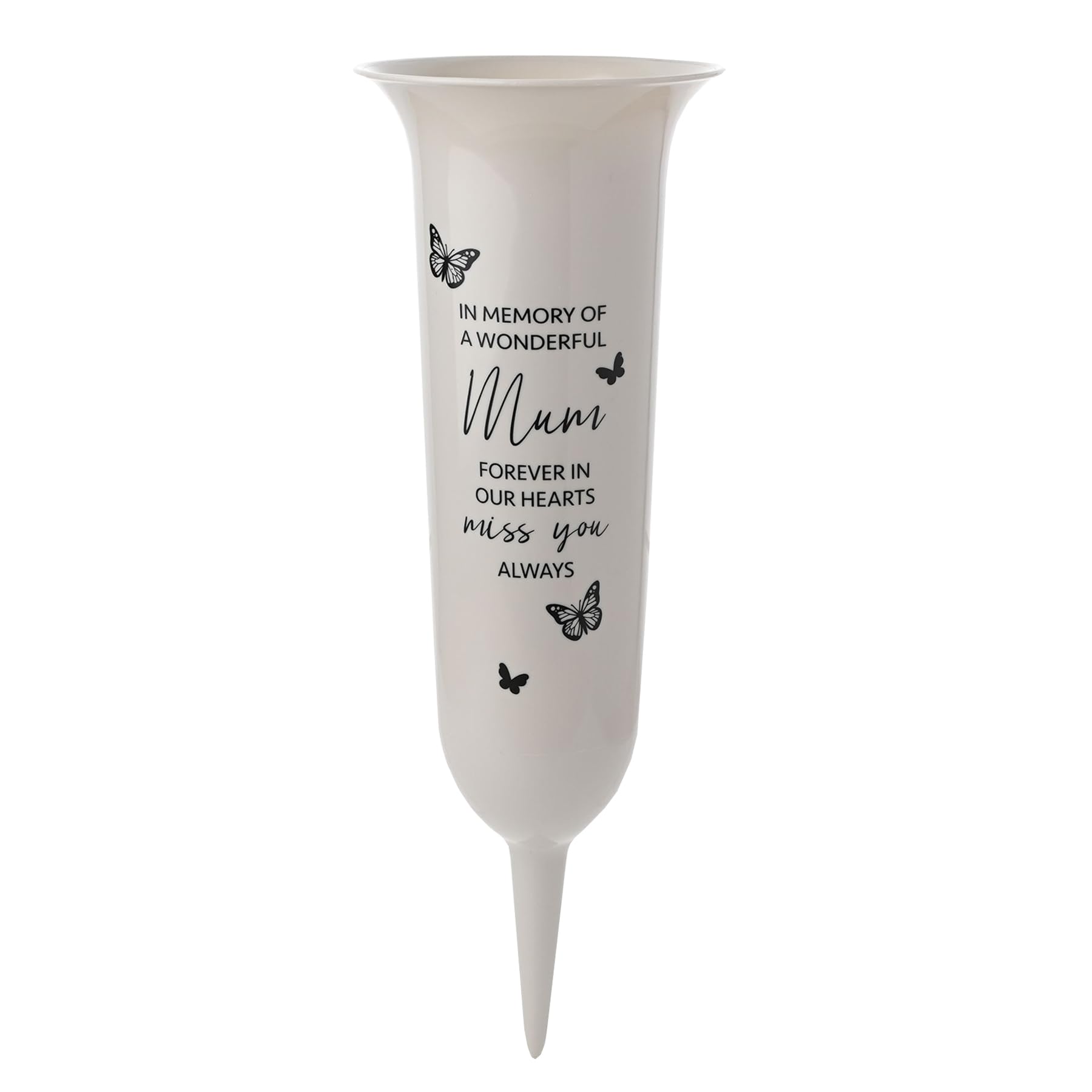 Widdle Gifts Ltd Black Graveside Memorial Spiked Flower Vase - Mum 0490