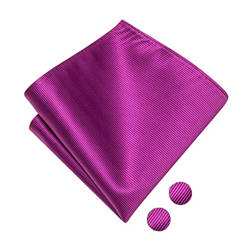 Image of Hi-Tie Bow Ties for Men Pre-Tied Pocket Square with Cufflinks Mens Bowtie Sets for Wedding Formal Party