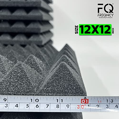 Image of Freqncy Turbo Acoustic Foam, DIY, Best Quality, Soundproof Noise Control Wall Acoustic Panel, 1x1Ft 2 inch | OG Black |