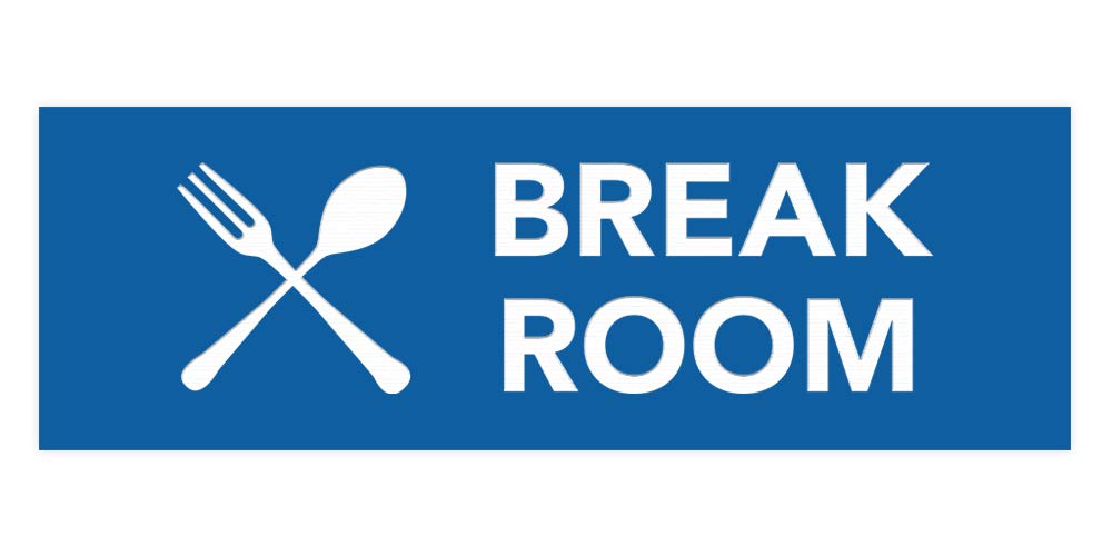 Signs ByLITA Basic Break Room Sign (Blue) - Large