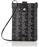 Crocodile ton sur ton Lacoste The Blend Sac en toile pour smartphone Motif monogramme, Noir (noir 19-3911TCX)