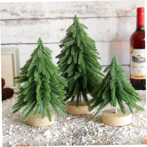 Mini árbol de Navidad de pino Alipis artificial para decoración de mesa hogareña 7
