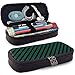 Produktbild Maid Green Stripe Federmäppchen Pu-Leder Bleistiftbeutel Make-Up Stiftetasche Durable Students Stationery Mit Doppelreißverschluss Stifthalter