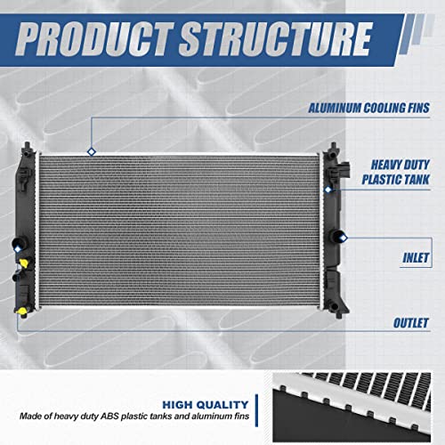 Image of Auto Dynasty Radiator Compatible with 16-20 Lexus UX250H Toyota Prius Prime, DPI 13591 Factory Style 1-Row Cooling Radiator, Aluminum Core