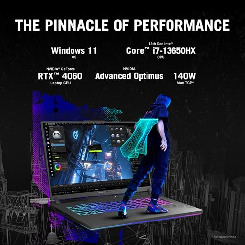 Image of ASUS ROG Strix G18 (2024) Gaming Laptop, 18 inch ROG Nebula Display 16:10 QHD 240Hz /3ms, NVIDIA GeForce RTX 4060, Intel Core i7-13650HX, 16GB DDR5, 2TB PCIe Gen4 SSD, Wi-Fi 6E, Windows 11, G814JV-RS75