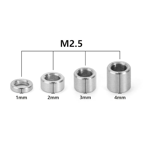 Miniatura 2 de INJORA Espaciadores de arandelas M2.5 planas de acero inoxidable para 118 RC Crawler TRX4M, 80 piezas (4M-52)