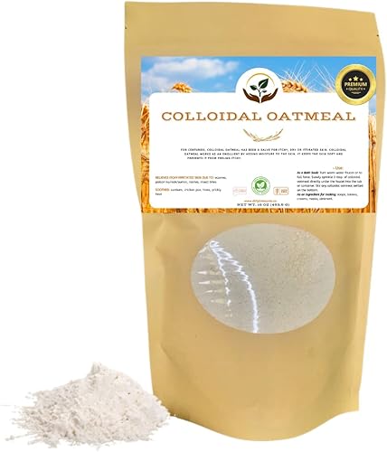 Dirty Treasures Avena coloidal orgánica Baño de avena Harina de avena coloidal para hacer jabón 16 onzas