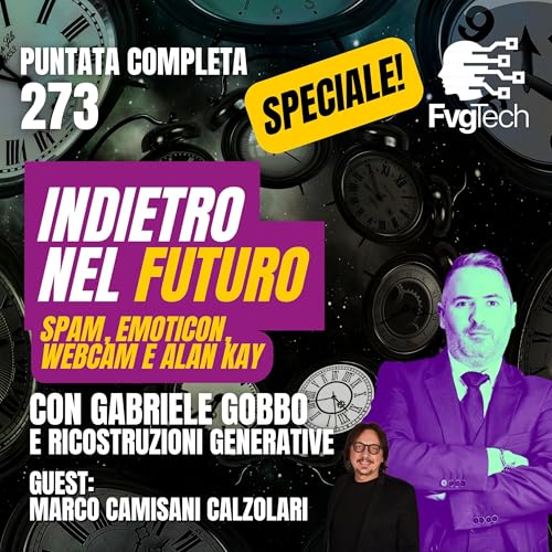 273 - Indietro nel futuro: Spam, Emoticon, Webcam. Con Gabriele Gobbo e avatar. Guest: Camisani Calzolari