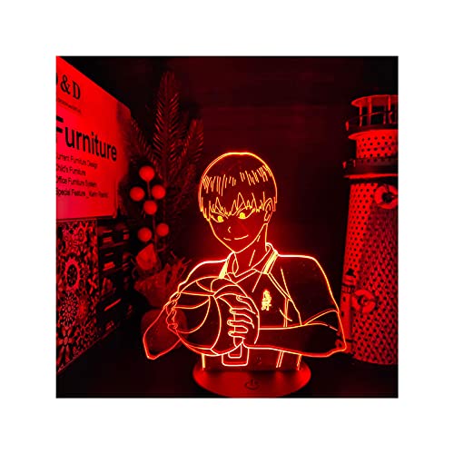 Veilleuse illusion 3D USB, u Kageyama Tobio 3D LED lampe d'anime veilleuses à changement de couleur lampara pour acrylique Illusion lumière cadeau lumière Cover