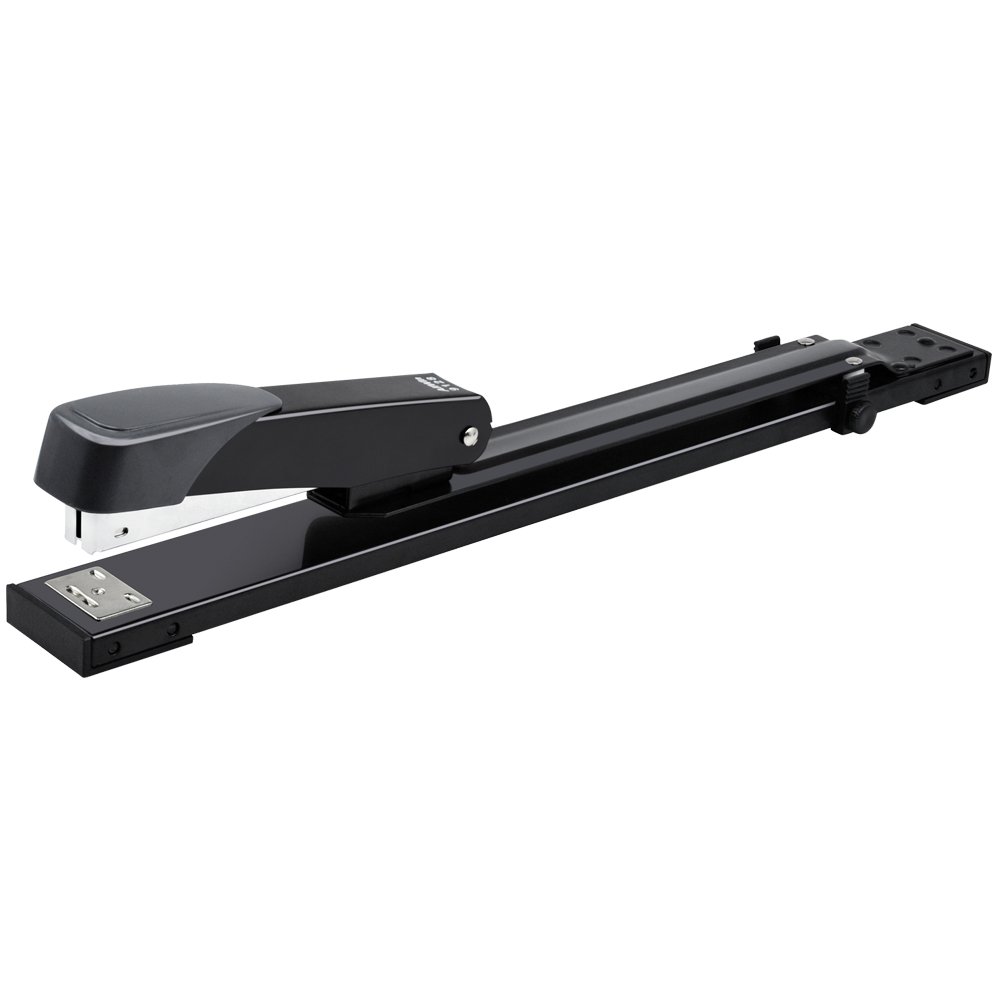 5 Star Heavy Duty Long Arm Full Strip Stapler 300mm Reach 20 Sheets Capacity Black