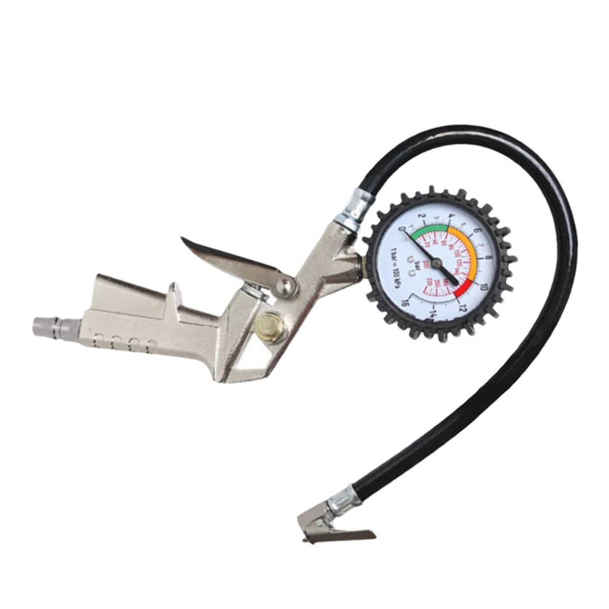 PRETYZOOM Car Tire Pressure Gauge Automotive Duty Tire Inflator Air Hose Secure Chuck for Cars Trucks Motorcycles