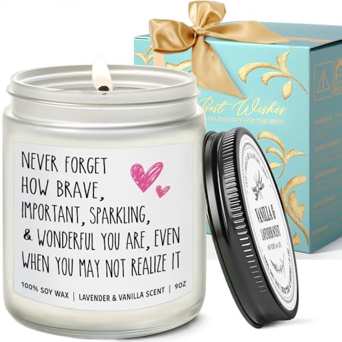 Inspirational Candle Gifts for Women, Never Forget How Brave, Important