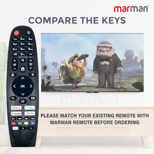 Image of marman Fit for Lg Smart Tv Magic Remote Control RM-L1818 Suitable for All Model MR600 MR650 MR18BA MR19BA MR19GA MR20GA MR21GA MR22GA MR23GA Without Voice Command and Pointer /Mouse