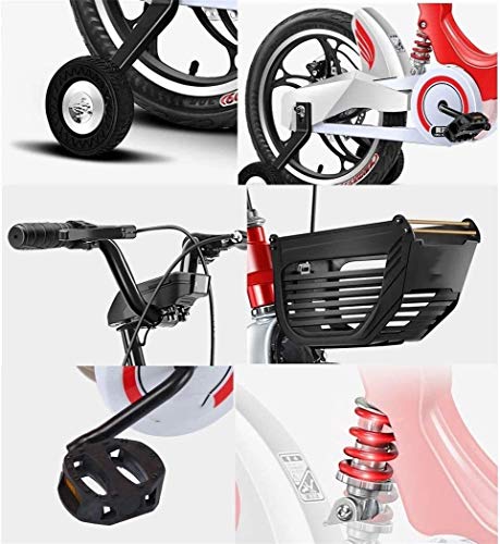 FQCD Kinderfahrrad, Junges Mädchens Kind-Kind-Fahrrad-Kind Fahrrad mit Handbremse und Korb for 3-9 Jahre Toddle mit… – Bild 4