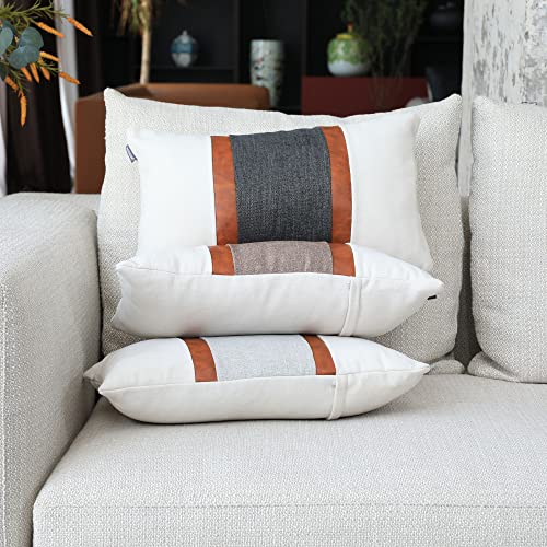 Boysum BYPC20221122 Leather Farmhouse Pillows Cover 12X20 Inch thumb #6