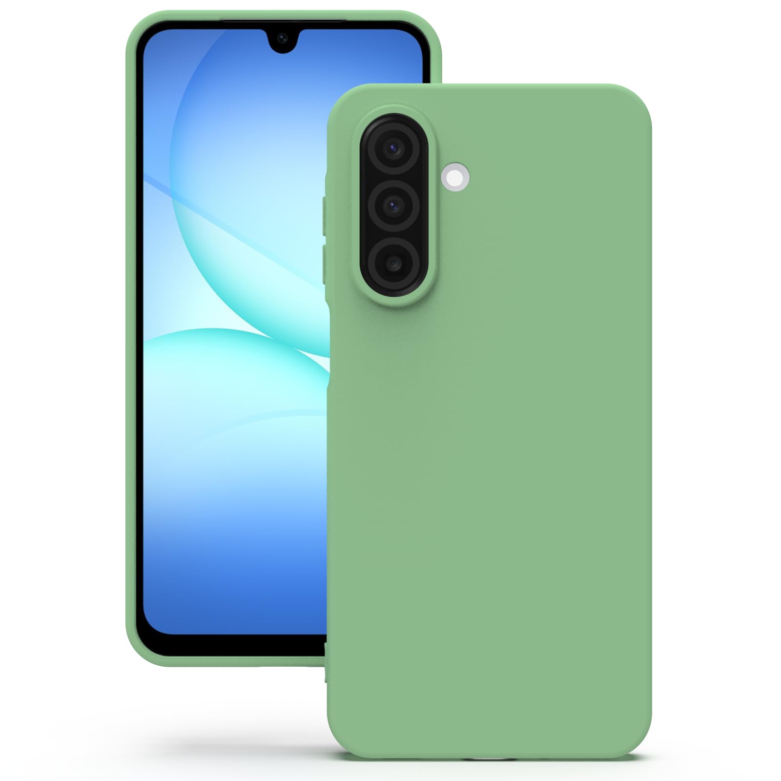 YATWIN Silicone Case for Samsung Galaxy A17 4g/5g, Soft-Touch, Shockproof, DustProof, Antiskid Phone Cover for Samsung Galaxy A17 4g/5g - Mint Green