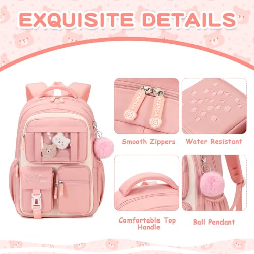 Image of PIG PIG GIRL Kids Backpack for Girls School Bags for Middle School Students Book Bag for Elementary Primary School