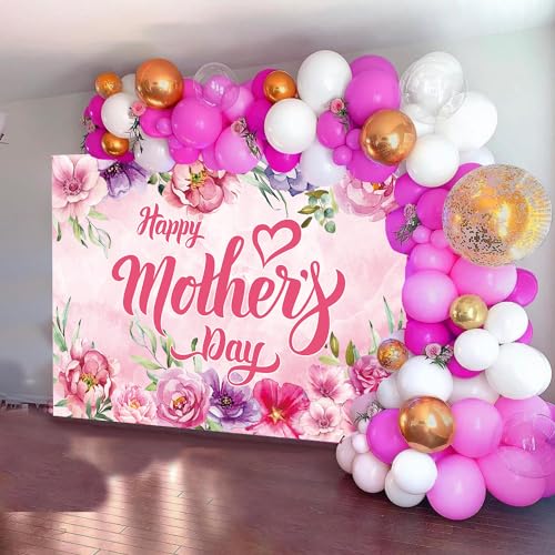 Toile de fond Happy Mother's Day de grand format pour studio photo de fête