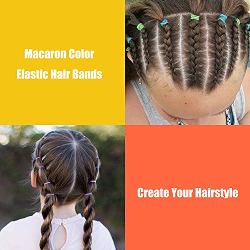 HOYOLS Small Elastics Hair Ties 10 Colored Mini Rubber Bands for Hair Ponytail Holders Hairband for Girl 1500 pcs - Image 4